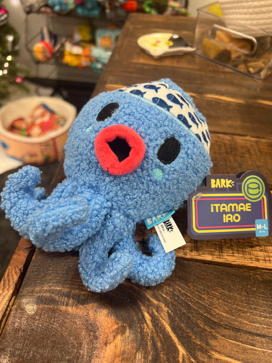 Bark Tamae Iro octopus dog toy size small