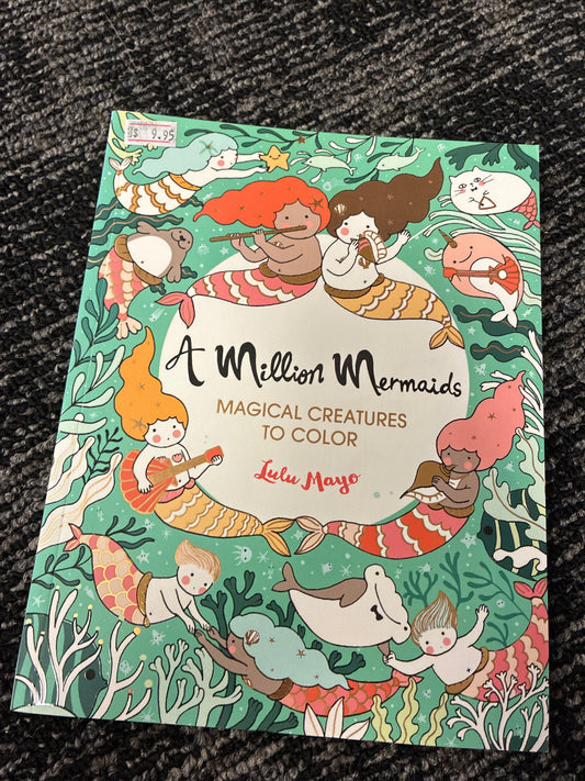 A million mermaids by Lulu Mayo coloring book