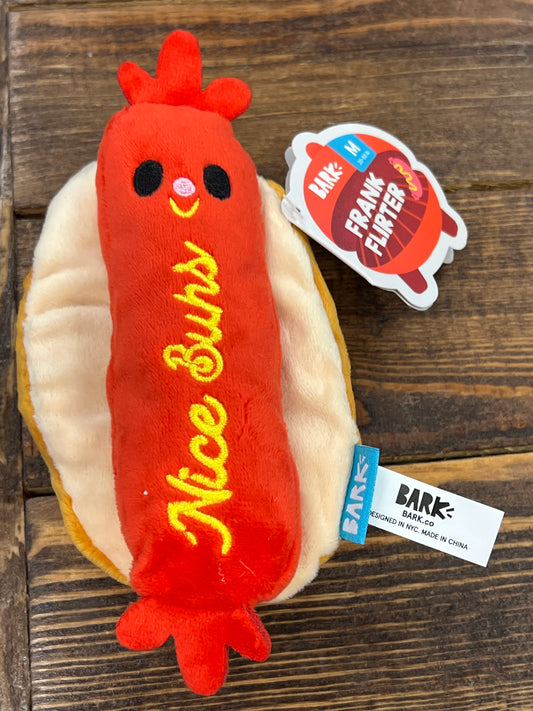 Bark Frank Flirter dog toy size medium