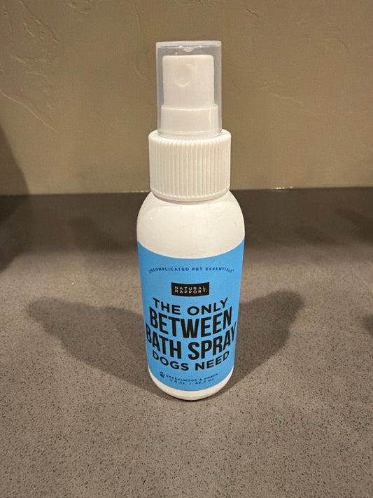 The Only Between Bath Spray dogs need sandalwood & amber 3fl oz