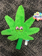 Bark 420 Herb leaf shaped dog toy size Large