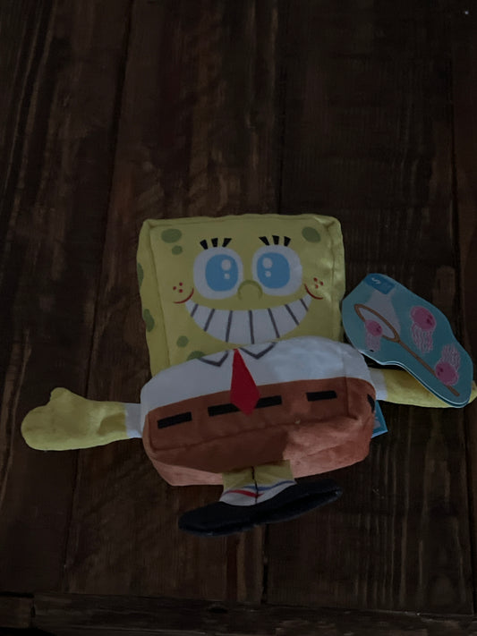 Bark SpongeBob Squarepantsed dog toy size small