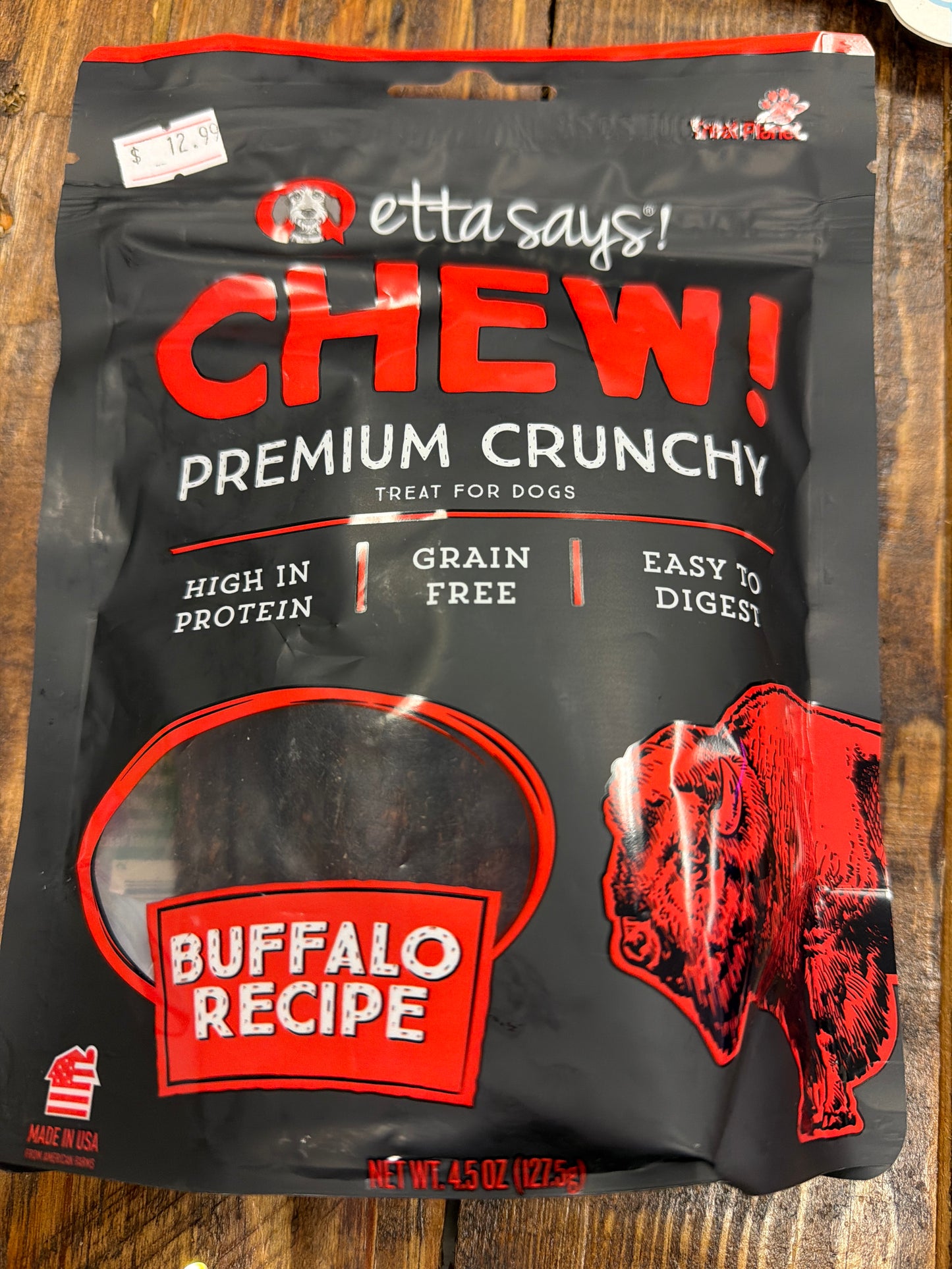Etta Says! Premium crunchy Buffalo dog chew treat
