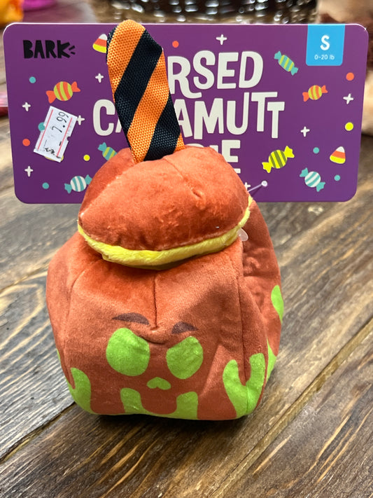 Bark Cursed Caramutt Apple dog toy size small