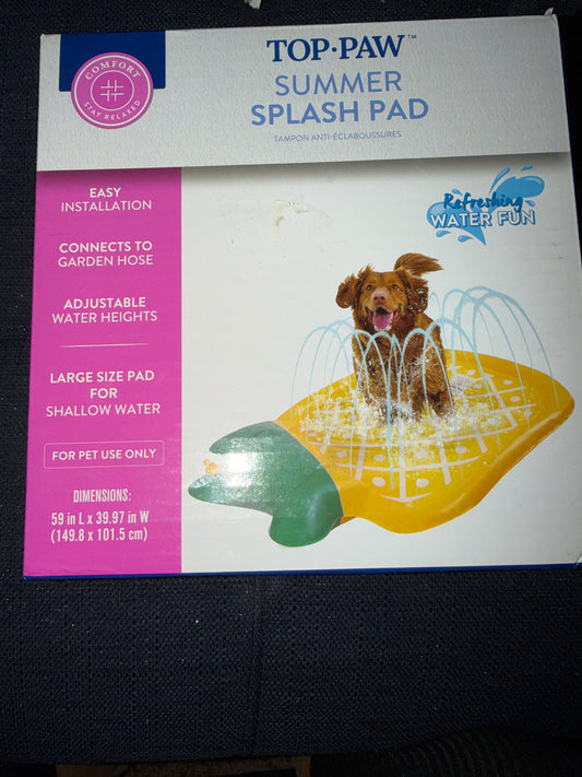 Top Paw Summer dog Splash Pad Pineapple sprinkler