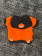 Pet Costume hand crocheted Halloween pumpkin sweater