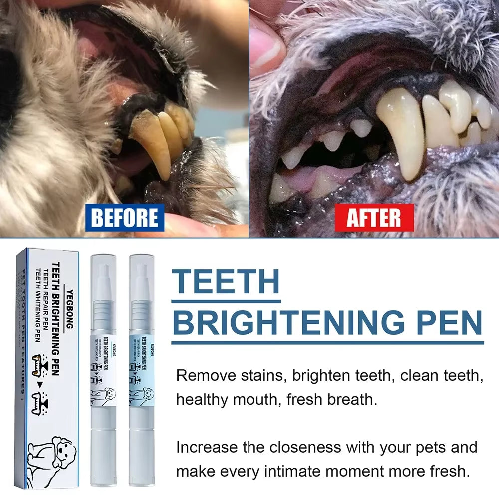 Pet Teeth Cleaning Tools Pet Grooming Toothbrush Cleaning Kit Tartar Remover Tartar Scraper Dog Dental Stain Cleaning Pen