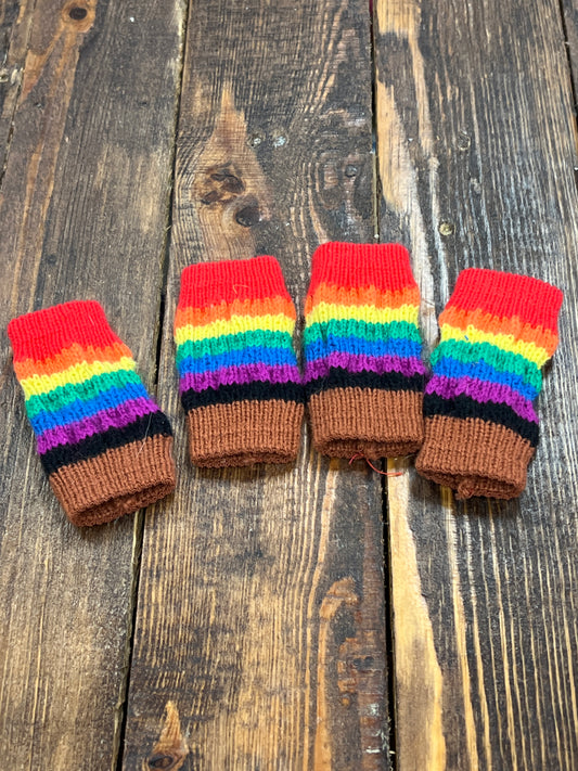 Pet ankle leg warmer socks rainbow pride