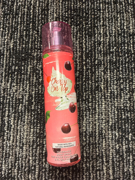 Cherry on top fragrance body spray