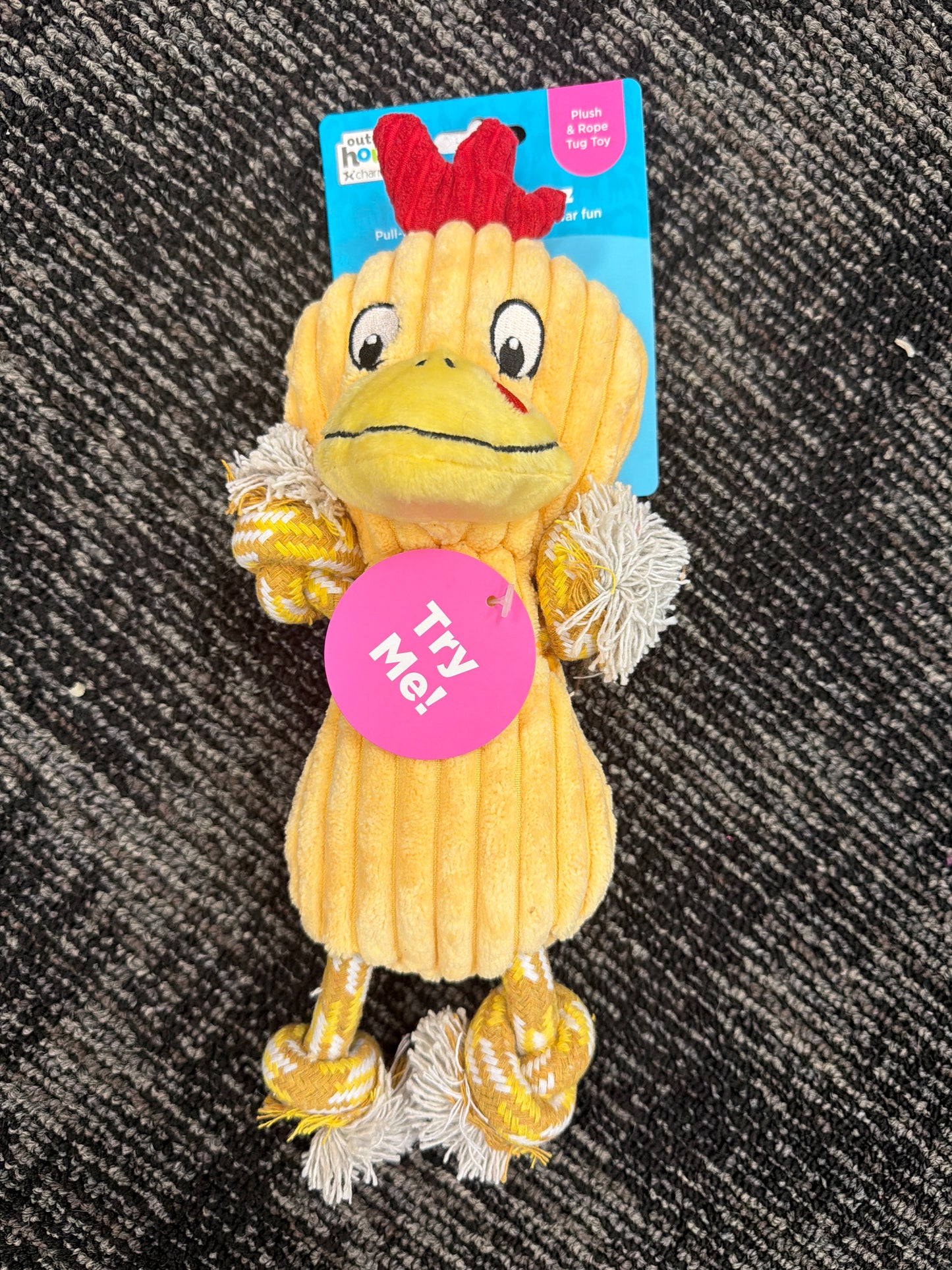 Outward hound Ranch Roperz chicken dog toy