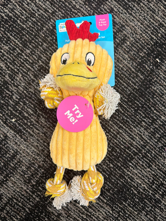Outward hound Ranch Roperz chicken dog toy
