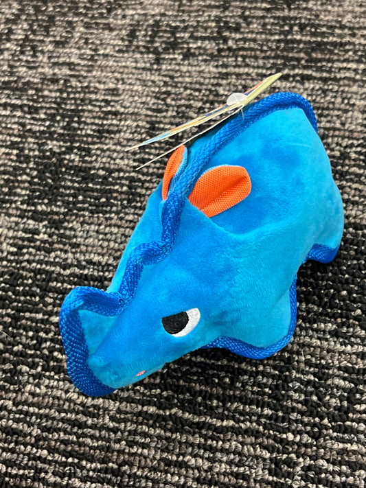 Bark Raha Rhino medium dog toy