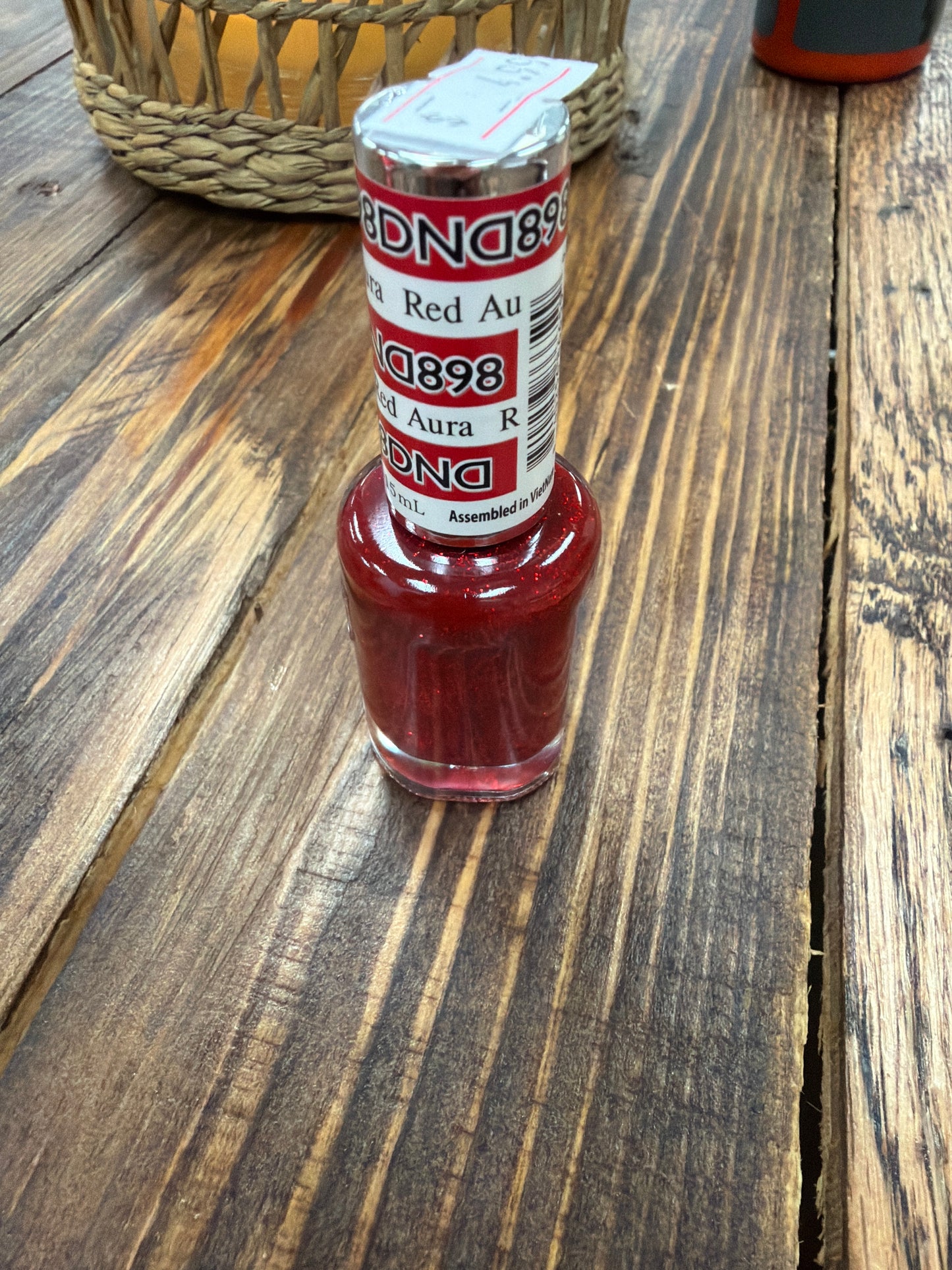 DND DAISY 898 Red Aura glitter nail polish