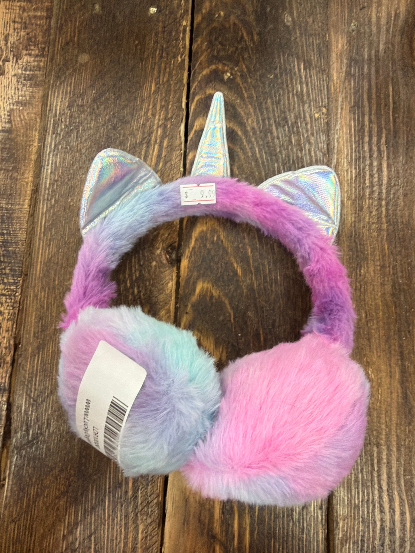 Purple Rainbow pastel Unicorn Cat Ear Muffs Teens adults