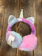 Purple Rainbow pastel Unicorn Cat Ear Muffs Teens adults