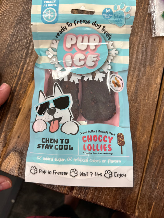 Pup Ice Ready To Freeze Dog Treats Chocolate Choccy Lollies Popsicle