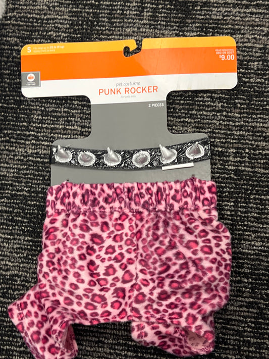 Pet Dog Costume Pink Punk Rocker size small
