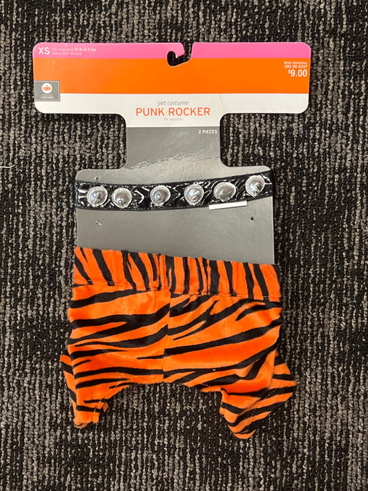 Pet Dog Costume Orange punk rocker size xs