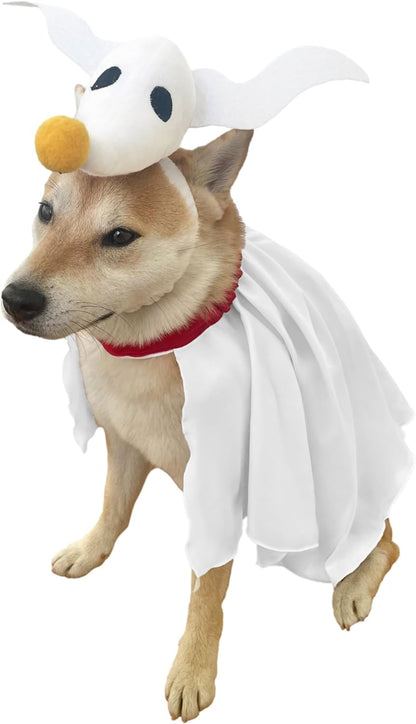Dog Ghost Costume - X Large Medium Small French Lab Night Lab Cosplay Halloween Christmas Costumes, Medium
