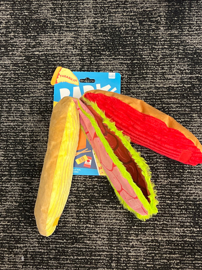 Bark Doggy Bag Delivery Hoagie Sandwhich XL dog toy