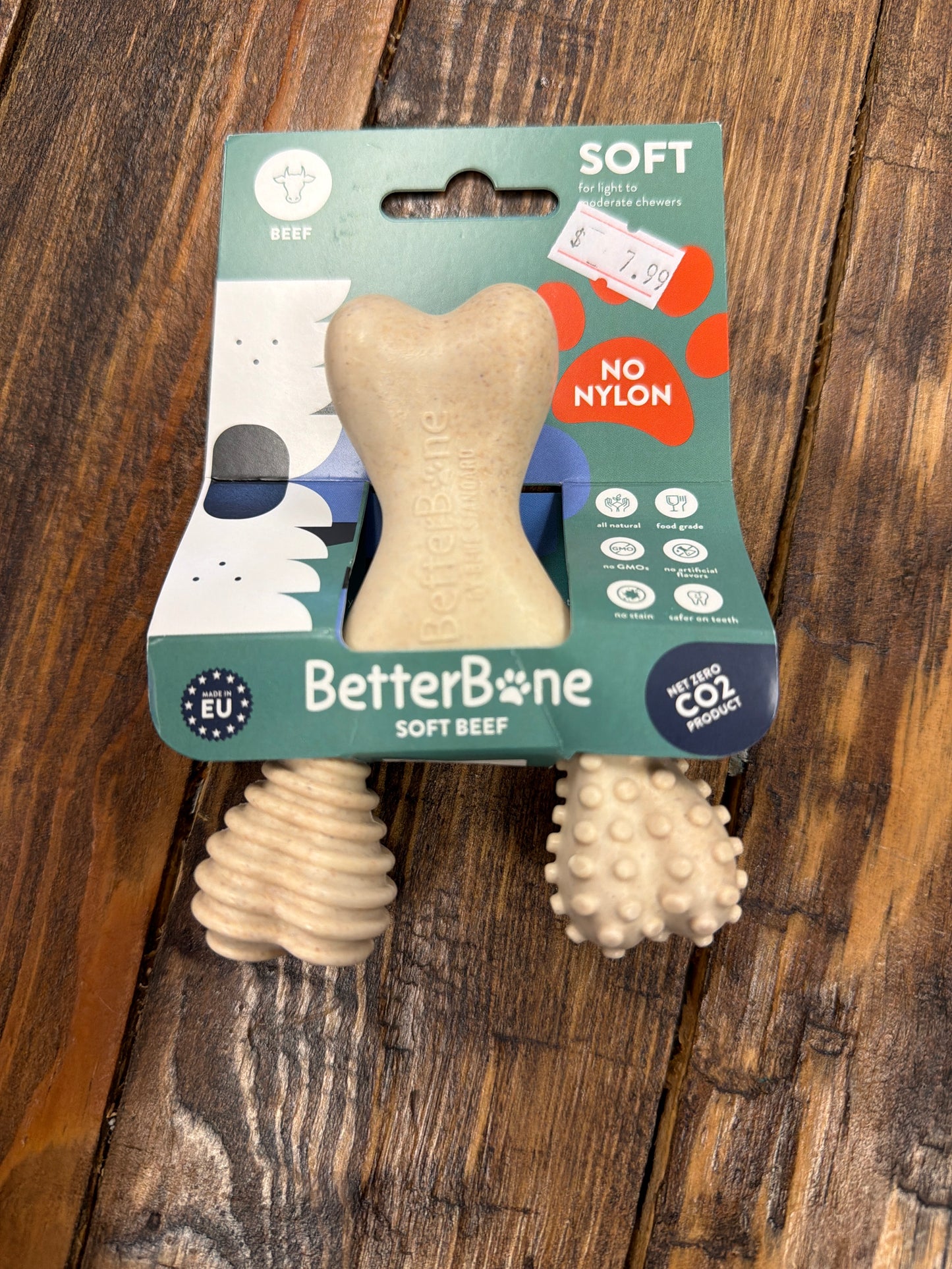 BetterBone Soft Beef dog toy small
