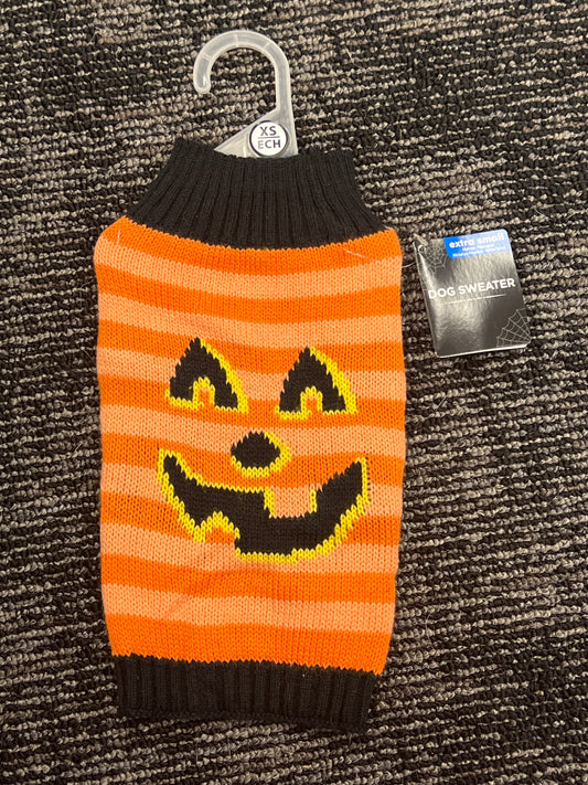 Pet Costume Halloween Jack o’ Lantern dog sweater size x small