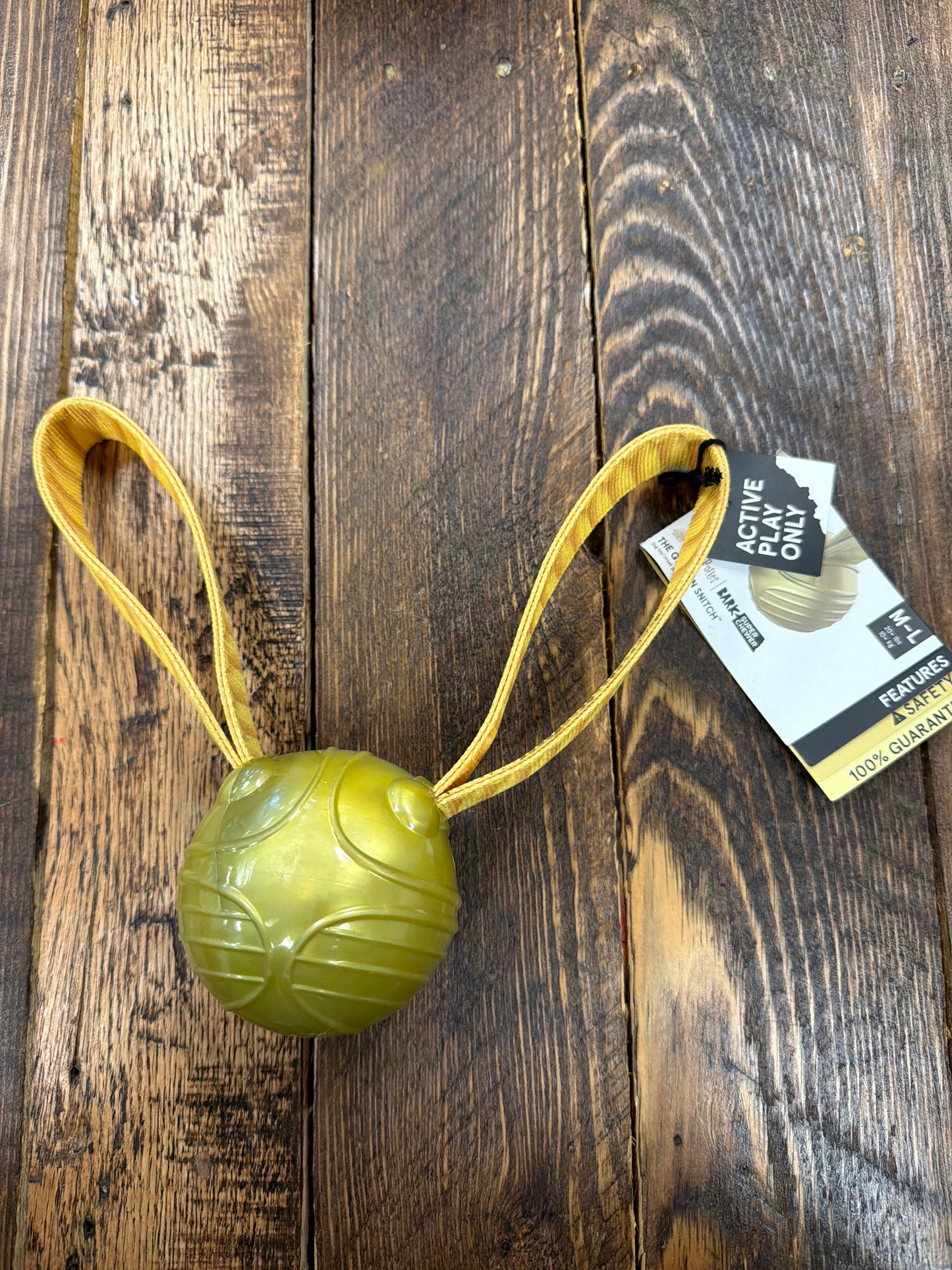 Bark Super Chewer Harry Potter The Golden Snitch dog toy size M/L