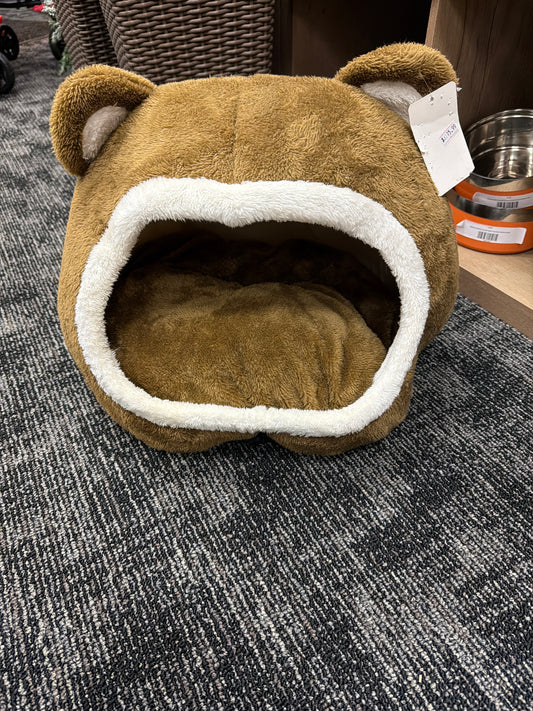 Teddy bear pet cave bed size small