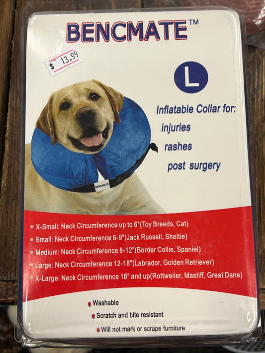 Inflatable pet collar size large