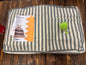 Bark Essential Mattress Cooling gel memory foam dog bed grey stripe medium