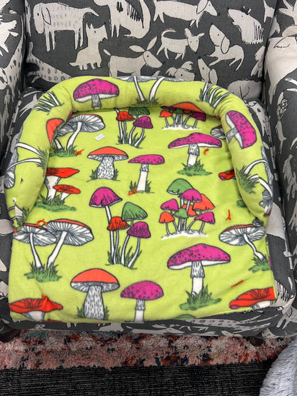 Calming fleece Pet Couch Chair furniture protecting bed washable removable small mushrooms