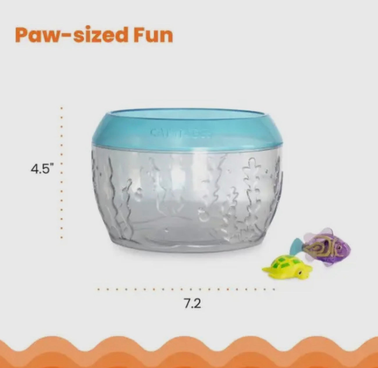 Catstages Meow-smerizing Fish bowl cat toy blue