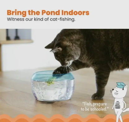 Catstages Meow-smerizing Fish bowl cat toy blue