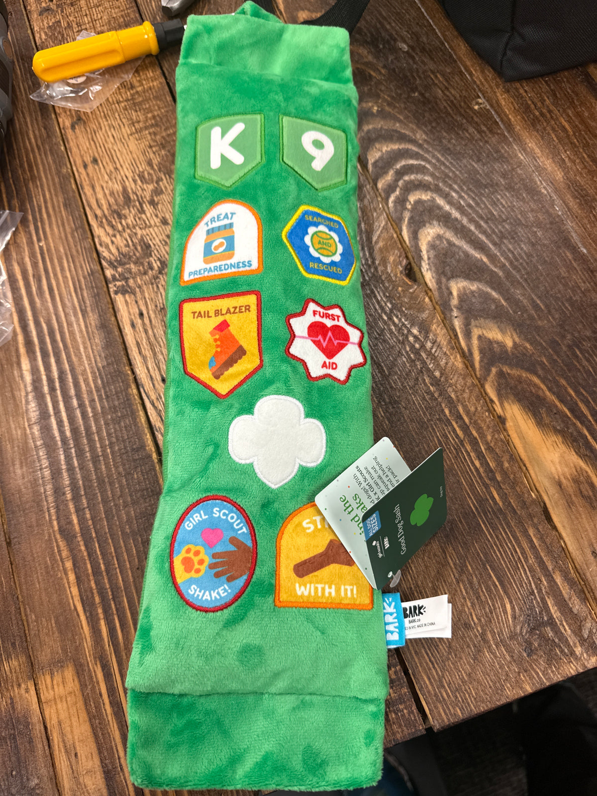 Bark All Sizes Good Dog Sash Dog Toy Girl Scouts