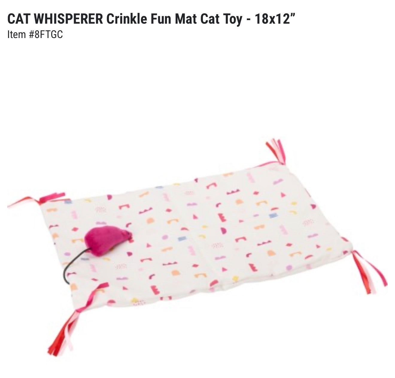 Cat Whisperer Crinkle Fun Mat 18”x12”