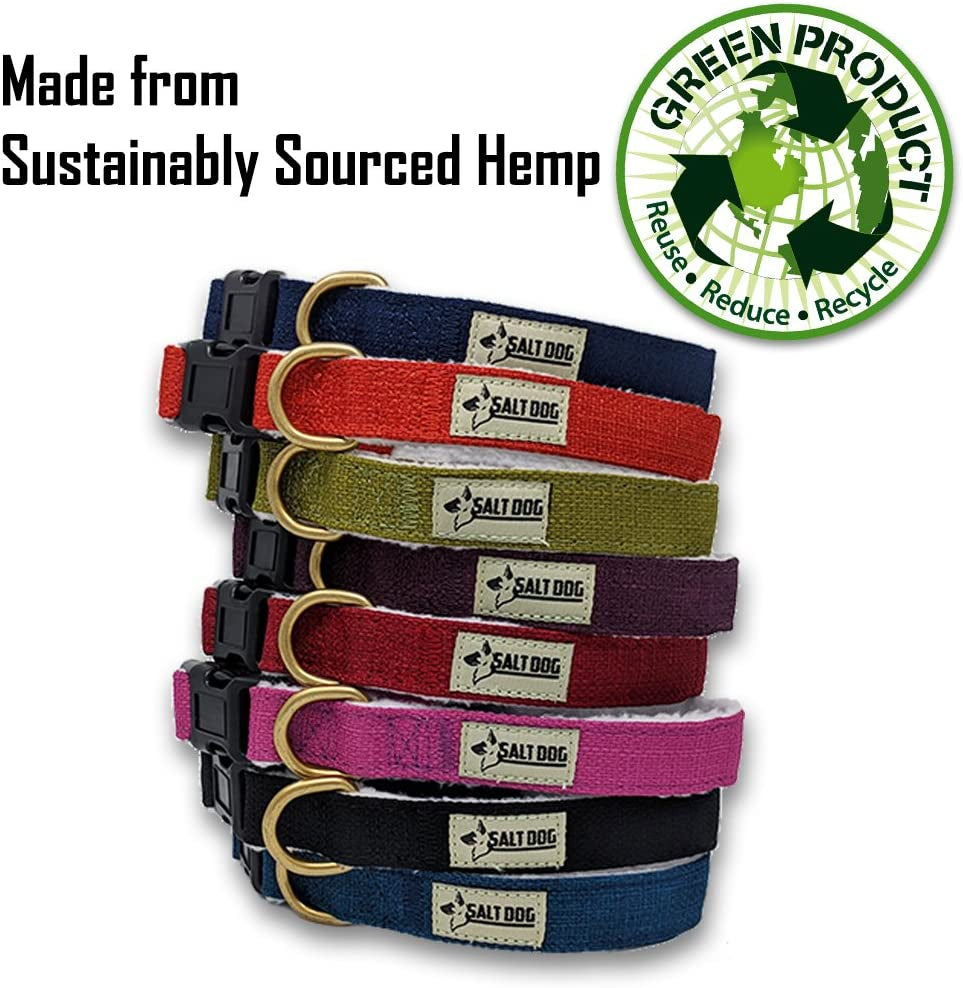 Natural Hemp Collar (Small, Green)