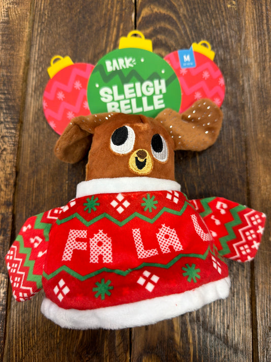 Bark Sleigh Belle dog toy size Medium