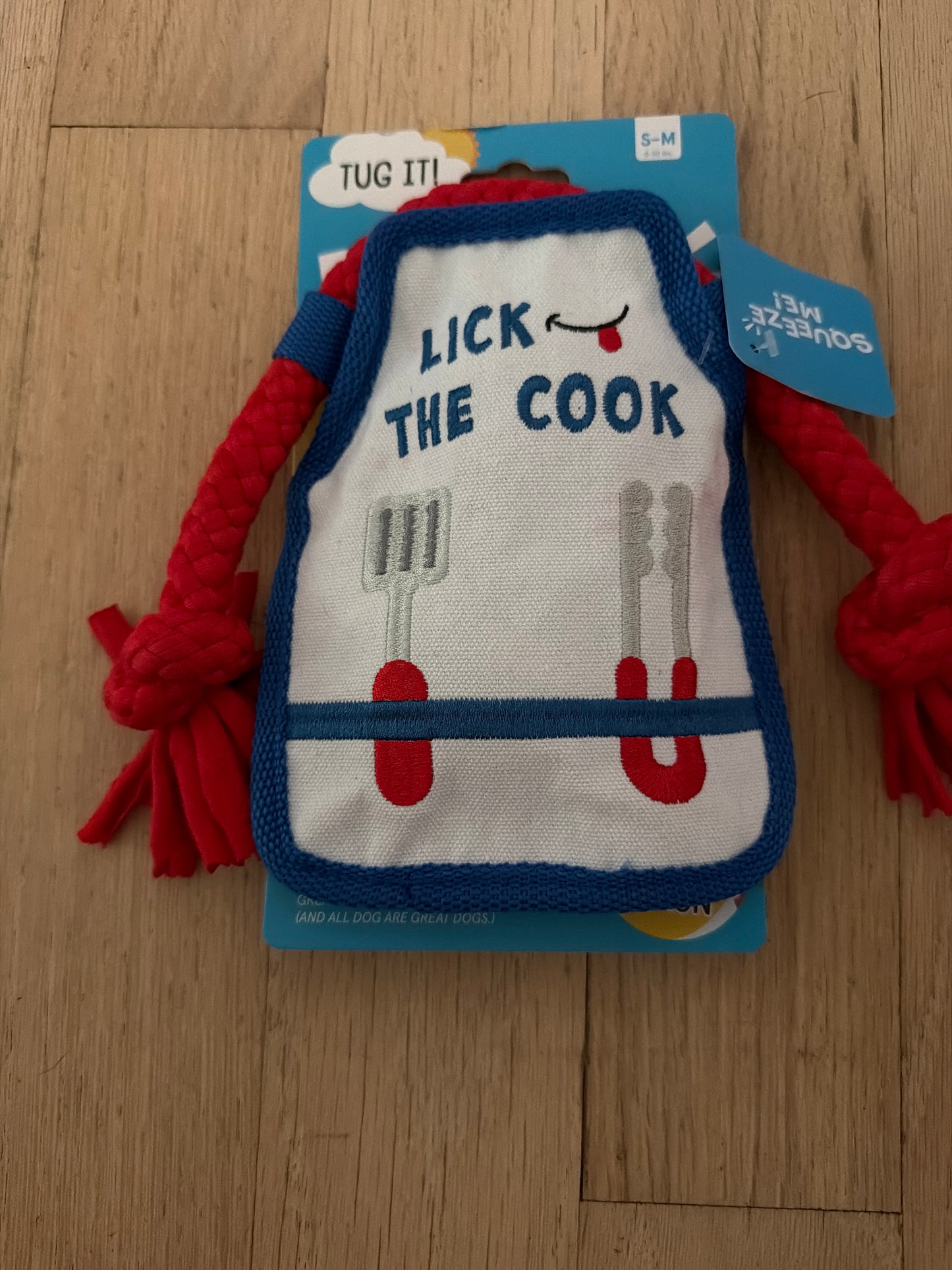 Bark Grrrill Champ Apron dog toy size s/m