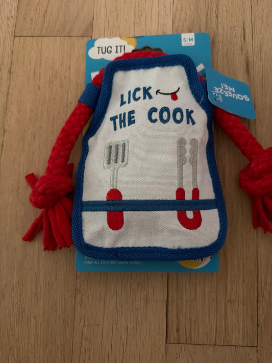 Bark Grrrill Champ Apron dog toy size s/m