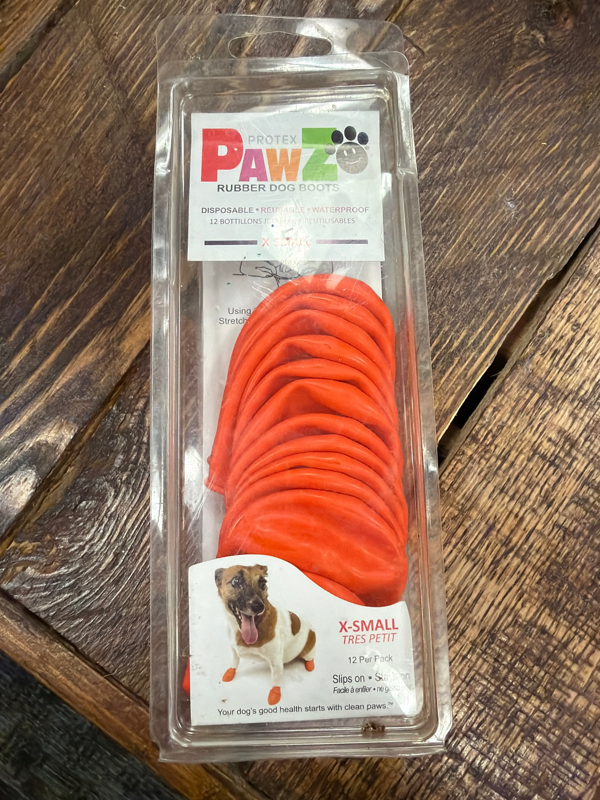 Pawz Rubber Dog Boots x-small orange