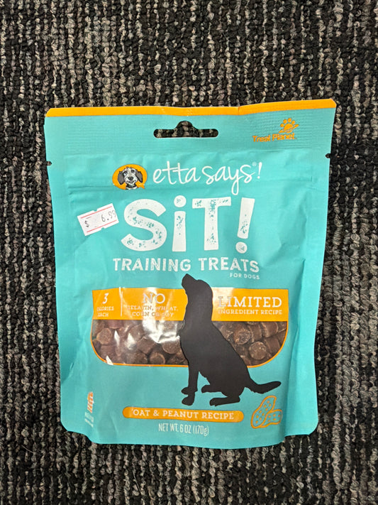Etta Says! Sit! Training treats Oat & Peanut Butter 6oz