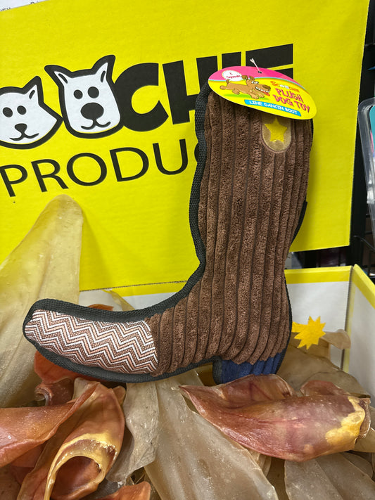 Scoochie's Line Dancing Boot Dog Toy Plush