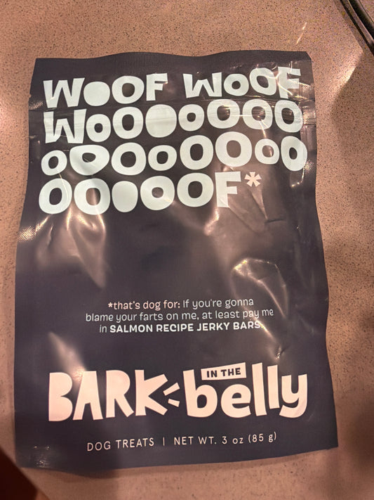 Bark in the Belly Salmon jerky bars dog treats