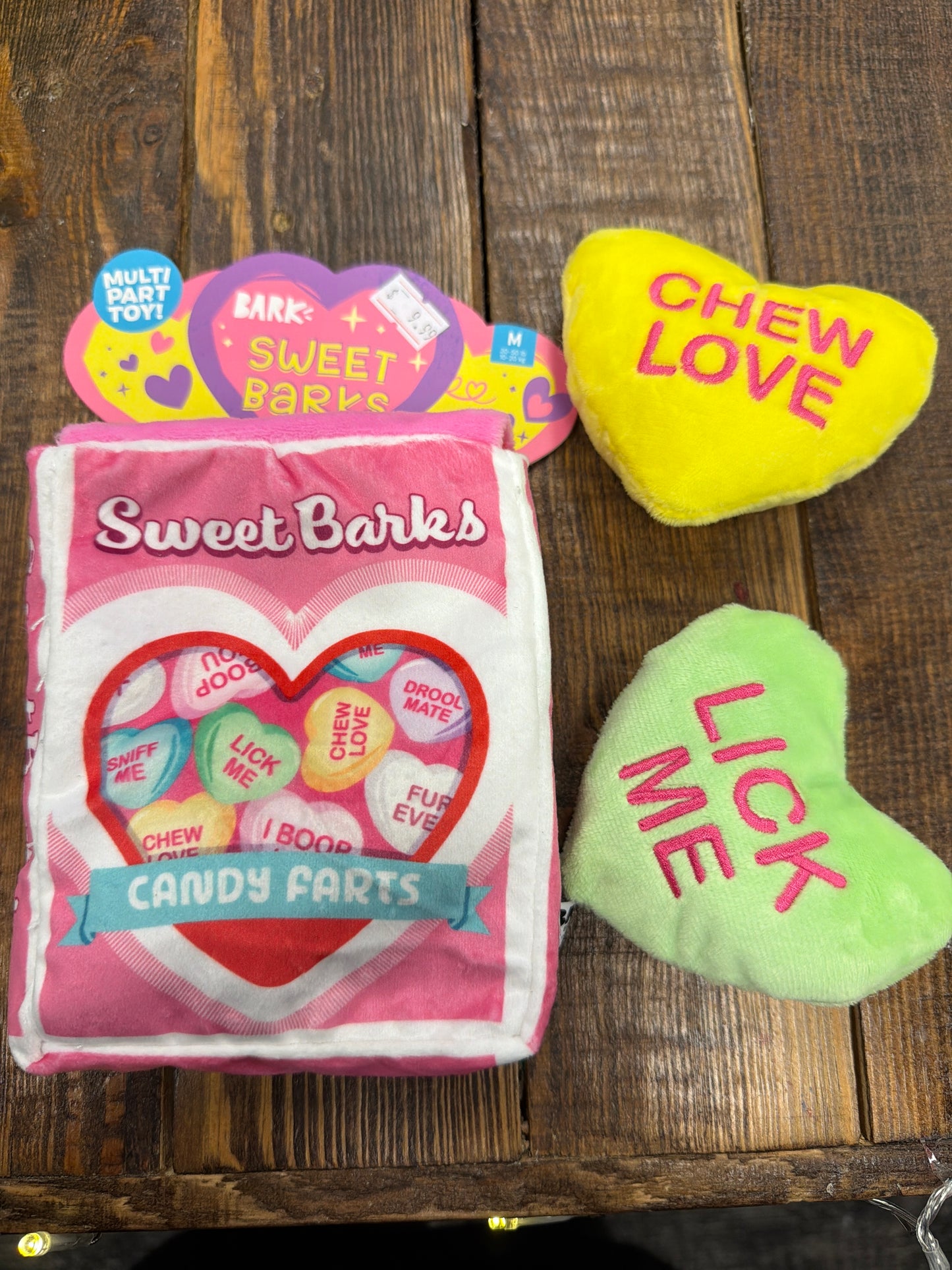 Bark Sweet Barks Candy Farts dog toy size medium