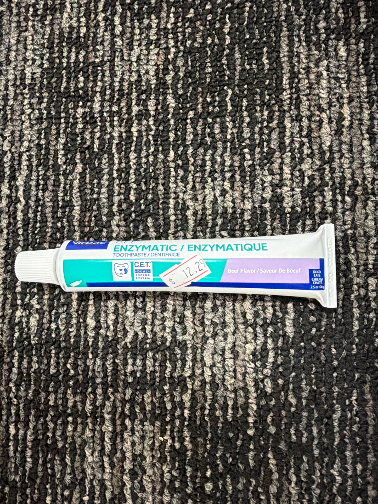Virbac C.E.T. Enzymatic toothpaste beef flavor for dogs and cats 2.5oz