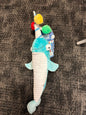 Bark Deck the Narwhal dog toy all sizes