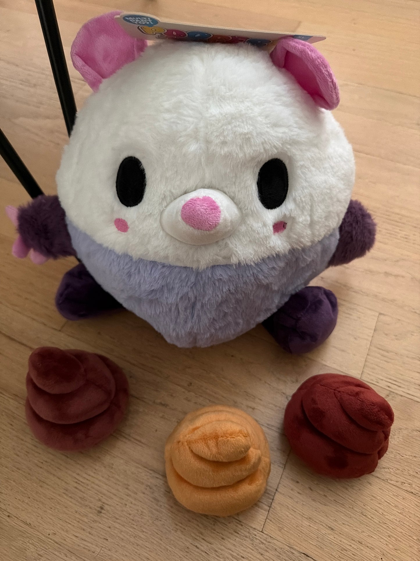 Bark Poopers the Oppossum dog toy size XL