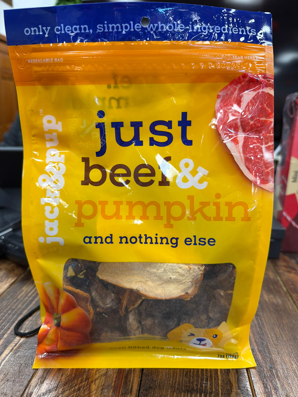 Jack & pup just beef & pumpkin oven baked dog treats