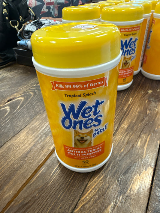 Wet Ones Anti-Bacterial All Purpose Wipe for Dogs - 50 Ct Canister