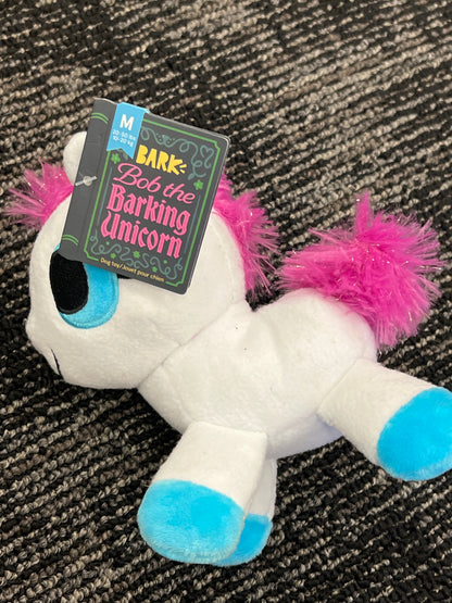 Bark Bob the barking unicorn size medium dog toy